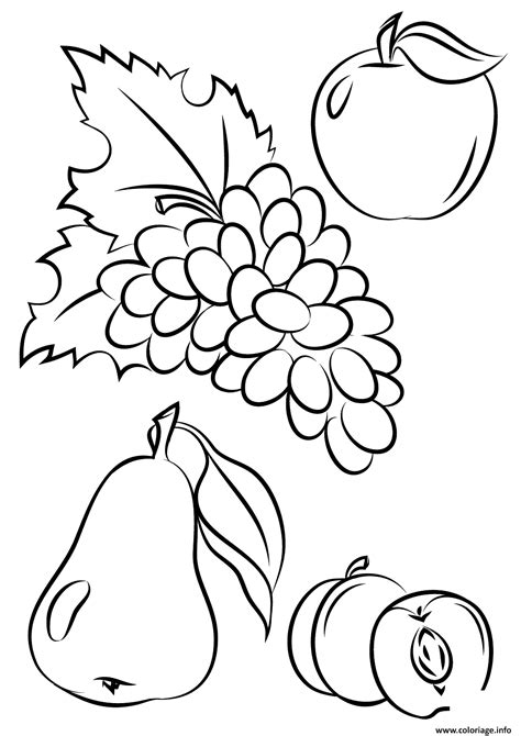 Coloriage Automne Fruits Fall