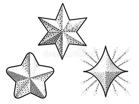 Five Stars White Black Outline Stock Illustrations 394 Five Stars