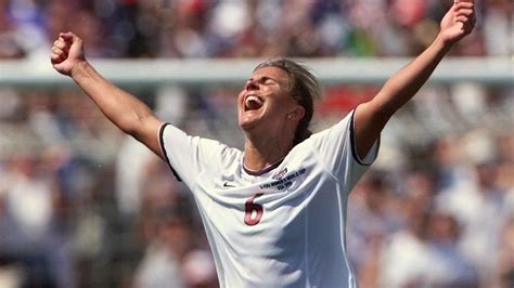 Soccer Star Brandi Chastain Famous Goal And World Cup