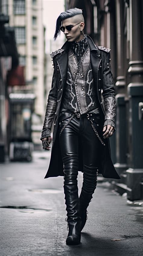 Goth Man Created With AI By Amanda Church Mori Fashion Punk Fashion