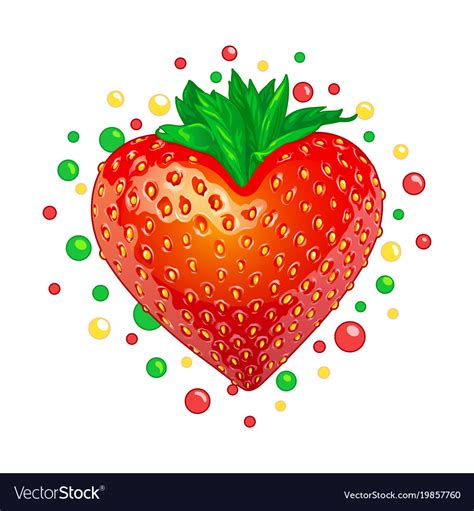 Sweet Strawberry Heart Royalty Free Vector Image