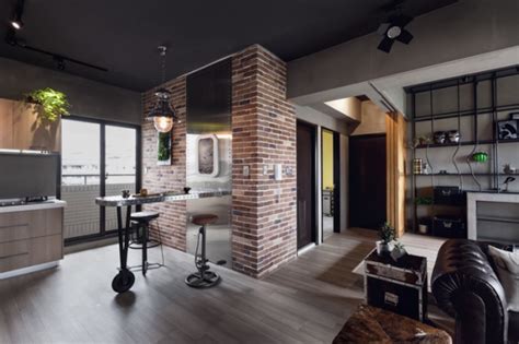 Stylish Bachelor Pad Industrial Style Apartment Adorable