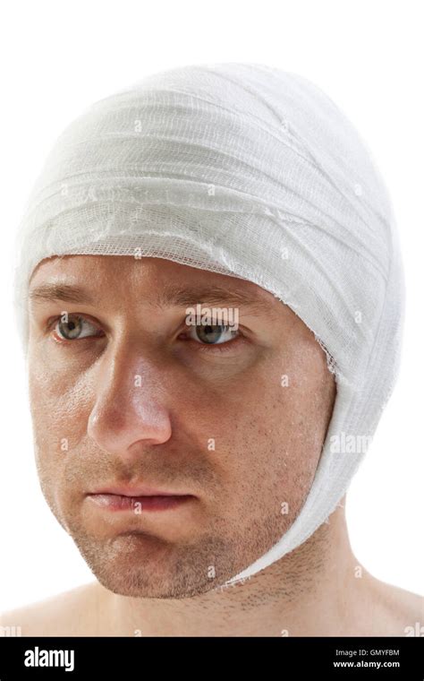 Bandage On Wound Head Stock Photo Alamy