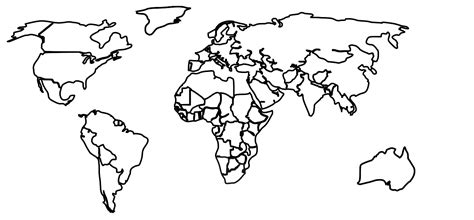 Black White Outline World Map Clip Art At Vector Clip Art