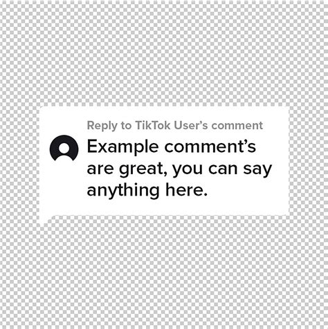 Tiktok Reply Bubble Photoshop Template Custom Question Response Overlay