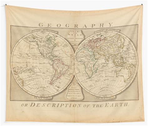 Antique Map Wall Hanging Wall Tapestry By Greenbaby Redbubble
