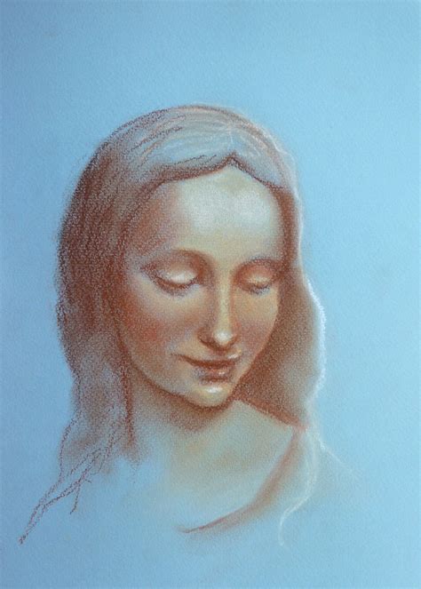 Pastel Portrait A La Leonardo Learning From Old Masters By Florina