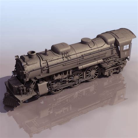 Vintage Steam Locomotive 3d Model 3ds Files Free Download Modeling