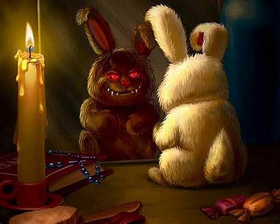 Demon Rabbit Possessed Fantasy Monsters Bunny Bunnies