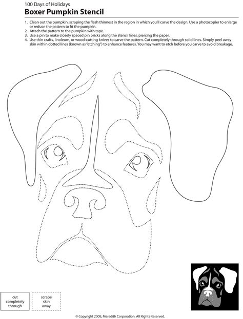 22 Free Pumpkin Carving Dog Stencils Breed Specific Dog Stencil