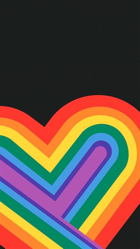 Rainbow Pride Heart Psd Lock Screen Wallpaper Free Image By Aum Android