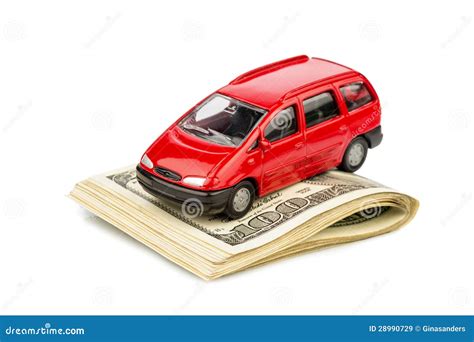 Car On Dollar Bills Stock Image Image Of Insurance Payments 28990729