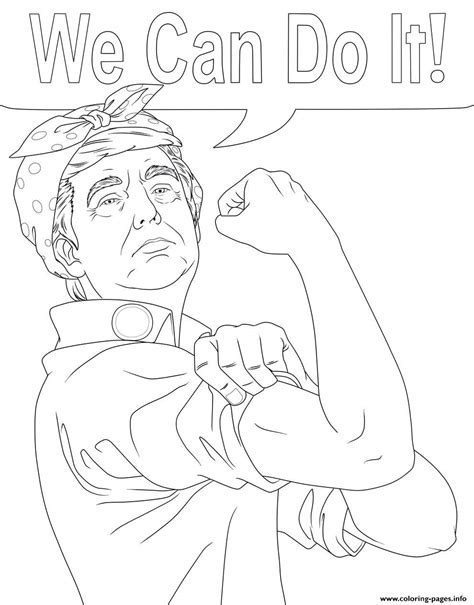 Donald Trump We Can Do It Coloring Pages Printable