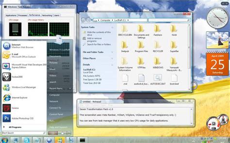 Seven Transformation Pack Trasformare Xpvista In Windows 7 Seven