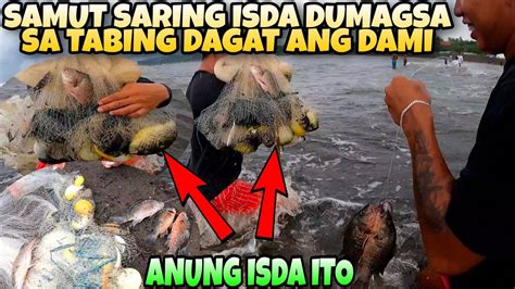 Grabi Ang Daming Isda Sa Tabing Dagat Ang Lalaki Pa Ng Iba At Hito Sa