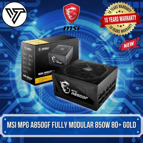 Promo Msi Mpg A850gf Fully Modular 850watt Psu Power Supply 850w 80