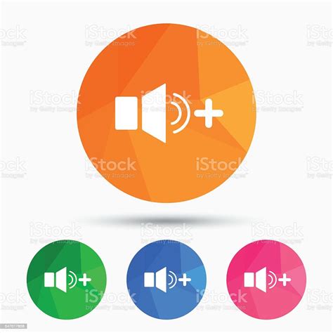 Speaker Volume Louder Sign Icon Sound Symbol Stock Illustration