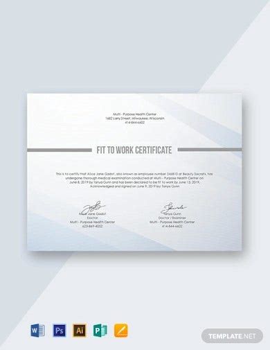 19 Work Certificate Templates Ai Indesign Word Pages Publisher
