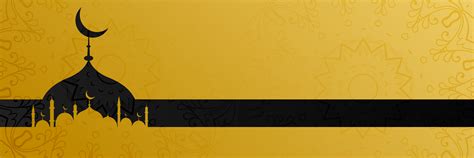 Stylish Golden Mosque Design Islamic Banner Download Free Vector Art