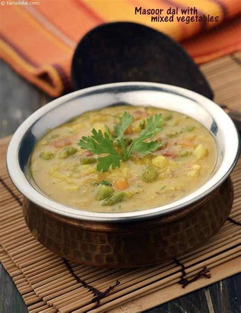 Masoor Dal With Mixed Vegetables Recipe