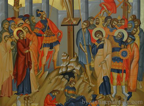 The Crucifixion Of Our Lord Byzantine Icon Studio Dumitrescu 3