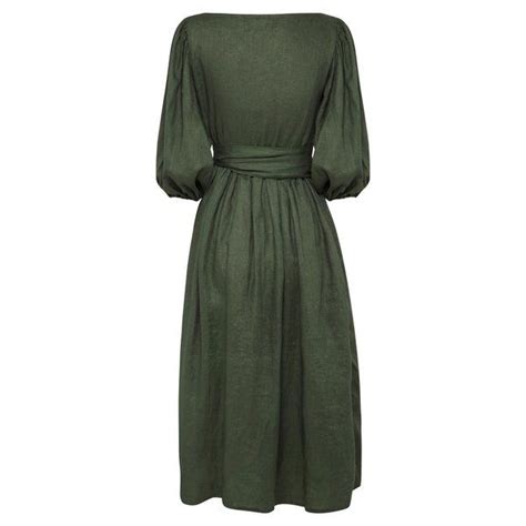 All That Remains Lia Dress Forest On Garmentory Dresses Linen Wrap