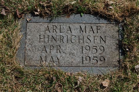 Arla Mae Hinrichsen 1959 1959 Find A Grave Memorial