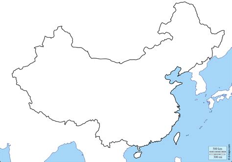 Blank Map Of China