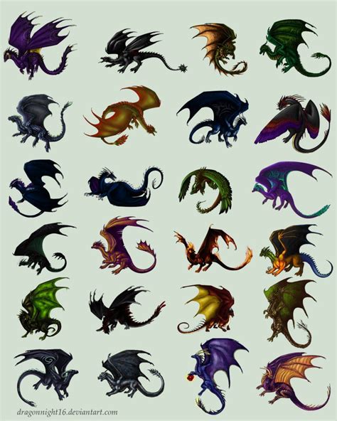 Types Of Dragons Realistic Animal Drawings Skyrim Dragon Types Of