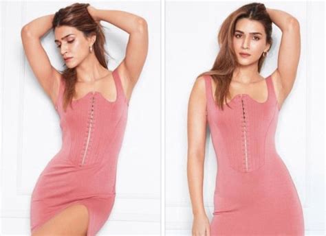 Kriti Sanon Redefines Seductiveness In A Pink Corset Midi Dress With A Thigh High Slit That