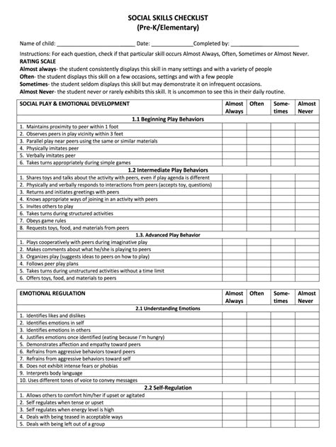 2013 Wy Social Checklist Form Printable Fill Online Printable