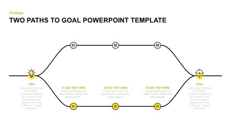 Two Paths To Goal Template For Powerpoint And Keynote