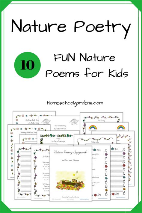 Nature Poems For Kids Copywork Homeschool Gardens