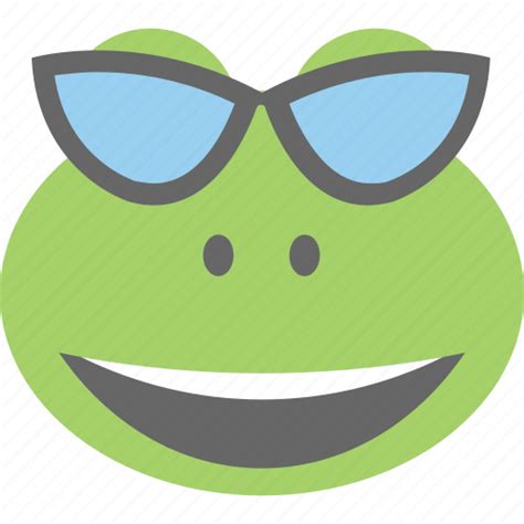 Cartoon Emoticon Frog Emoji Frog Face Smiley Icon Download On