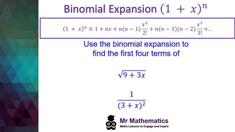 Binomial Expansion With Negative And Fractional Powers Mr Mathematics