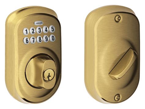 Schlage Residential Deadbolt Entry Mechanical Push Button Lockset