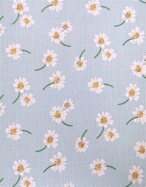 Daisy Print Polycotton Fabric Daisy Flower Pattern Craft Etsy Uk