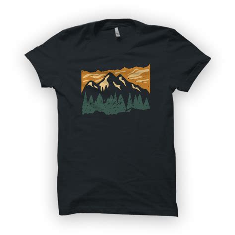 Mountain Shirt Mountain Scene Mountain Shirt Print Clothes