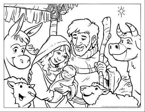 Birth Of Jesus Coloring Page At GetColorings Free Printable