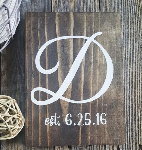 Monogram Established Sign Monogram Wedding Sign Wedding Etsy