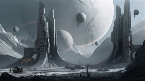 Ai Art Illustration Science Fiction Landscape Space Wallpaper