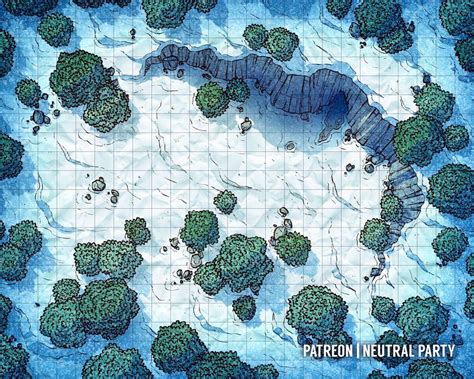 Snowy Clearing Battlemaps Dungeon Maps Dnd World Map Tabletop Rpg