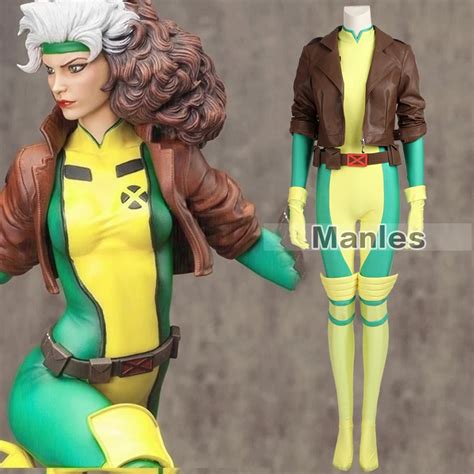 X Men Rogue Costume Cospaly Marvel Comics Superhero Cosplay Costume