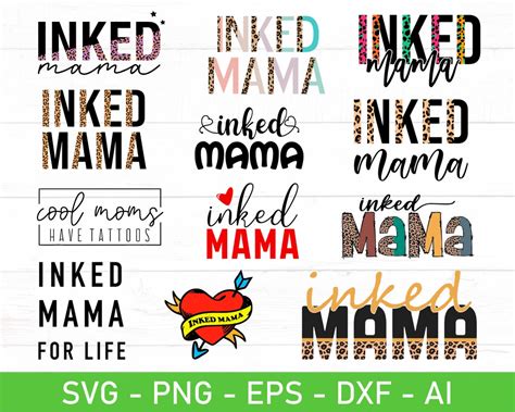 Inked Mama SVG Bundle Inked Mama Leopard Print Svg Eps Dxf Etsy