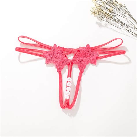 2021 hollow sexy thongs pearl g strings lovely panties beading sex underwear panty female