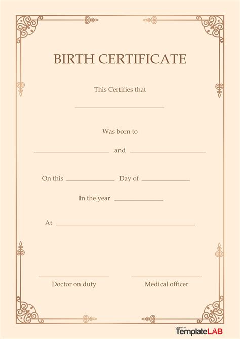 27 birth certificate templates word ppt and pdf ᐅ templatelab