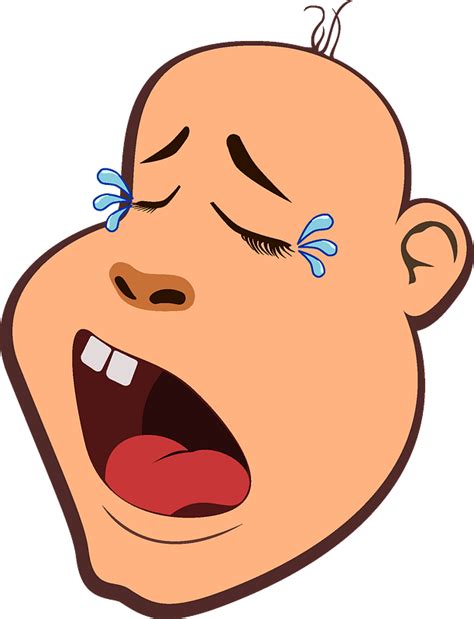 Crying Baby Head Clipart Kartun Nangis Png Download Full Size