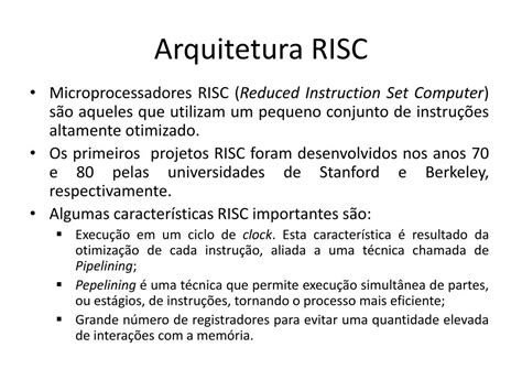 Arquitetura Risc E Cisc