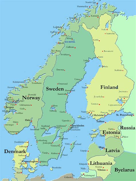 Scandinavia Norway Map Scandinavia Map