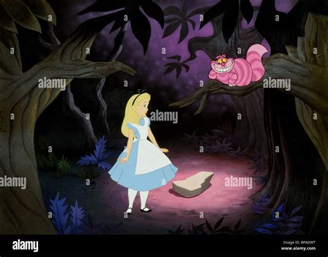 Alice And The Cheshire Cat Alice In Wonderland 1951 Stock Photo